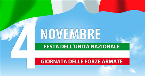 4 novembre Giornata dell'Unità Nazionale e delle Forze Armate