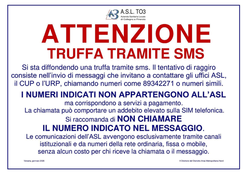 Attenzione alle truffe ASL