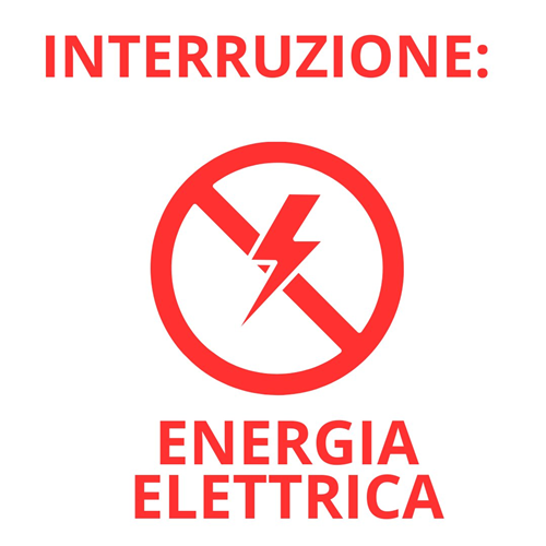 Avviso di interruzione di energia elettrica