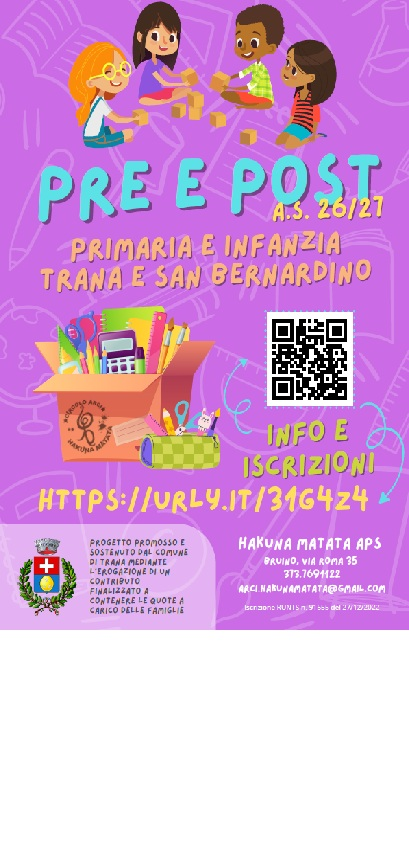 Attivazione del servizio di pre e post scuola per lanno scolastico 2026/2027