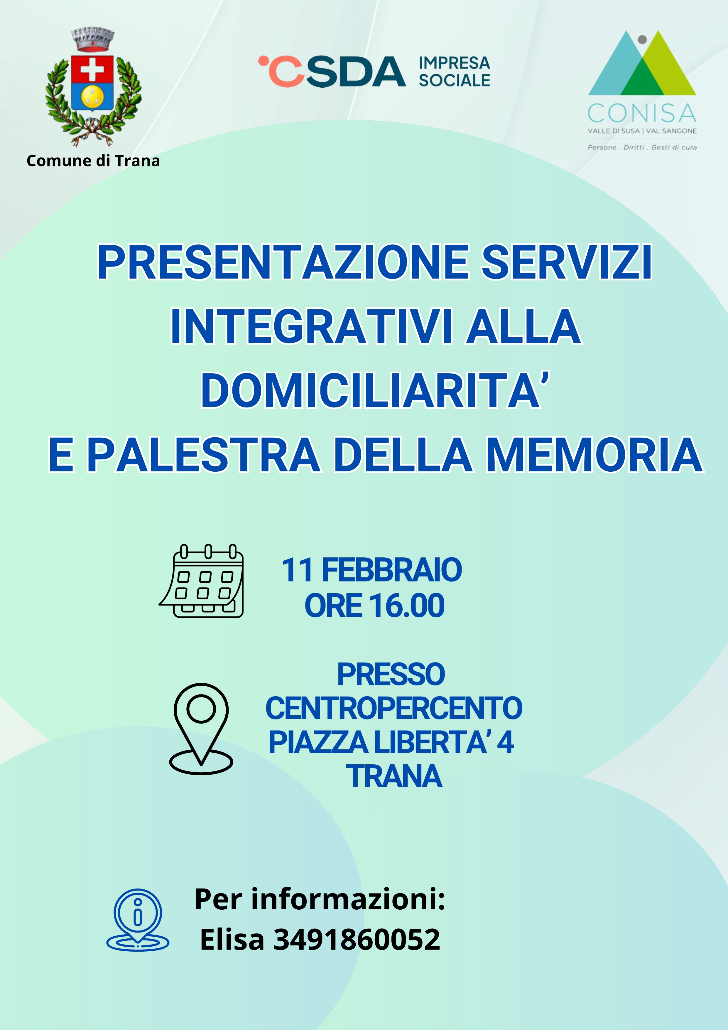Presentazione servizi integrativi alla domiciliarità e palestra della memoria