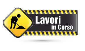 Lavori in corso in via Dante Alighieri