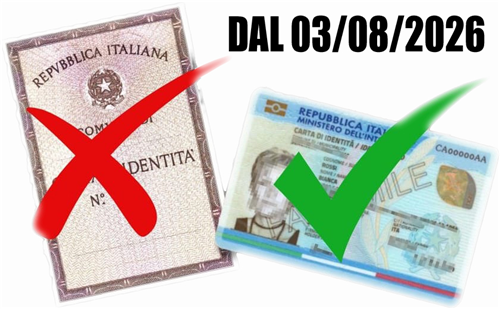 Cessazione validità carta di identità cartacea dal 03/08/2026